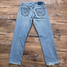 VTG Levi's 501 Blue Jeans Mens 34x32 Fits 33x31 Faded Distressed 90s USA FLAW
