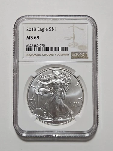 2018 American Silver Eagle NGC MS69