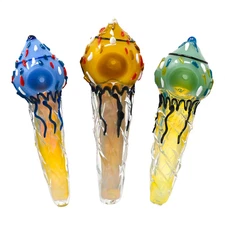 5.5 Inch Gold Fumed Ice Cream Shape Hookah Hand Pipe - 2 Pack *USA*