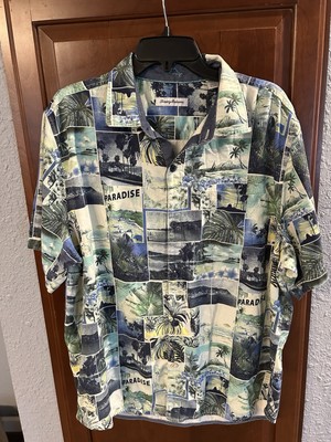 Tommy Bahama Silk Hawaiian Aloha Snapshot Paradise  Shirt XL