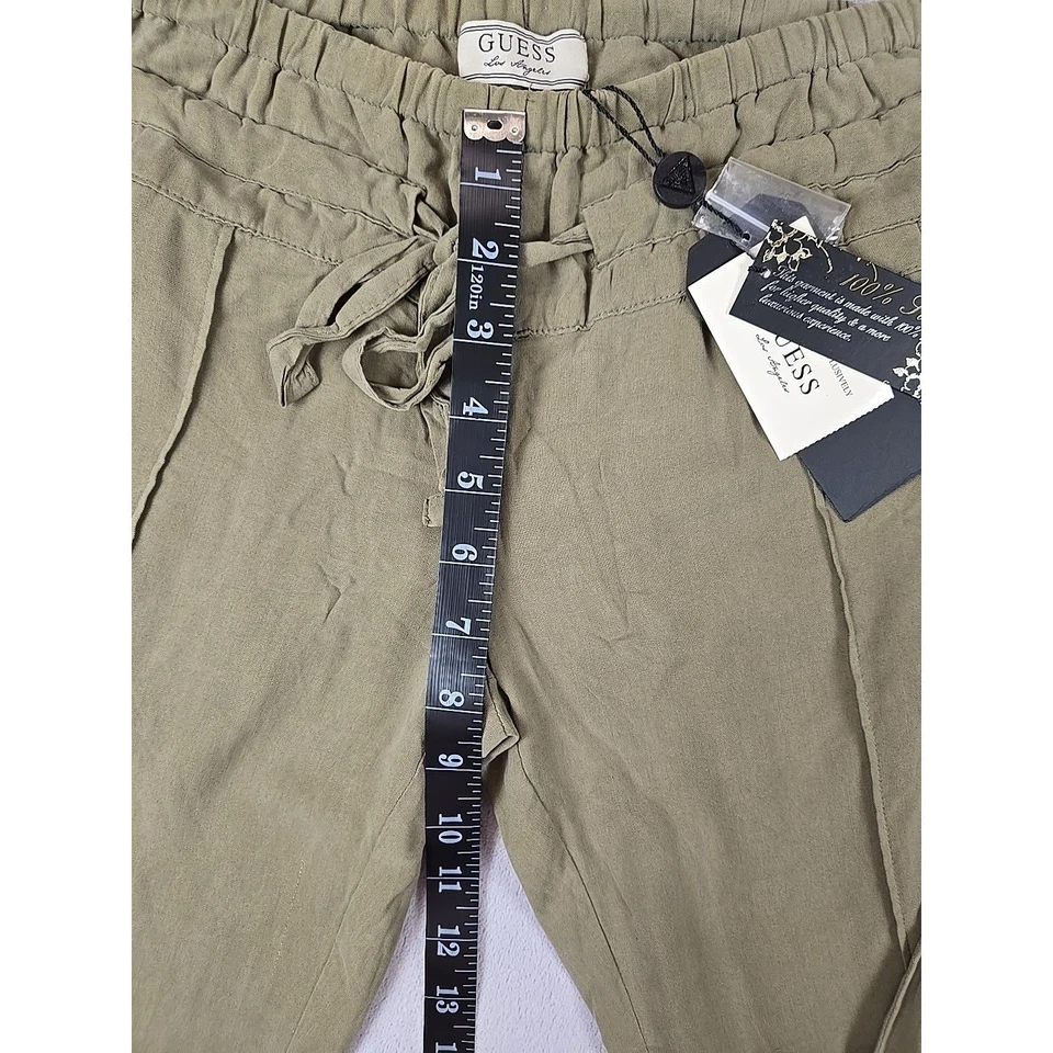 Pantalón de chándal GUESS para mujer PEQUEÑO 100 % SEDA de moda de lujo relajado elegante suave cargo Foto 4 de 4