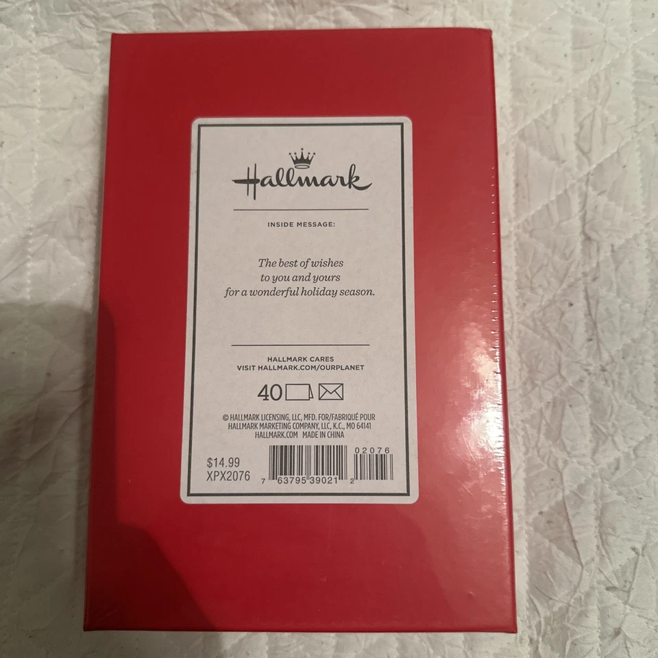 Tarjetas navideñas Hallmark en caja Happy Holidays 40 tarjetas azules/plateadas con sobres Foto 2 de 2