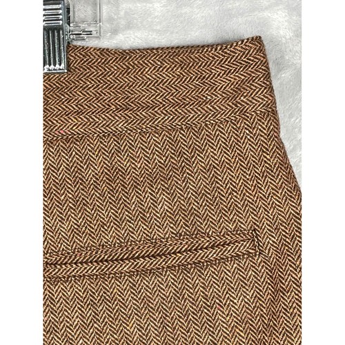 Historical Emporium Mens Brown Herringbone Tweed Trousers Cinch Back Size 48