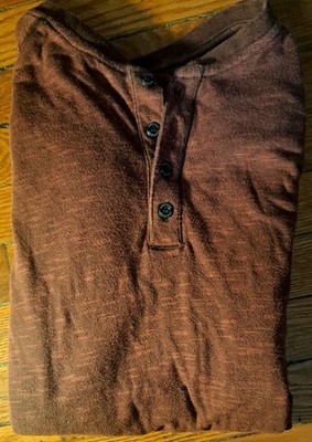 Eddie Bauer Outerwear Men's Tall Henleys TXL  Rust  52''C x 30''L /32''