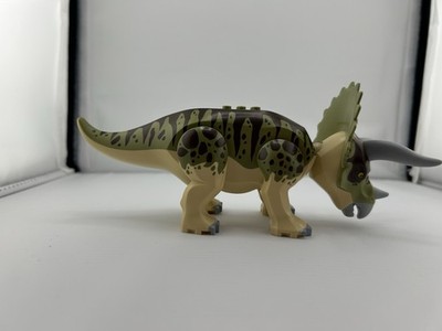 LEGO Triceratops Dinosaur Figure Printed Tan/Olive/Gray 