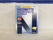 Nicorette Gum 4mg 170 Pieces Original 04/2027 New Sealed