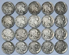 Half Roll of 20 FULL DATE Buffalo Nickels!