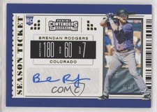 2019 Chronicles Contenders Season Tickets Gold 66/99 Brendan Rodgers Auto 8k4