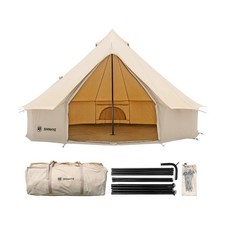 Canvas Tent Bell Tent Yurt Tents 4 Seasons for Camping 100 Cotton Glamping T...