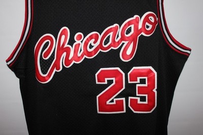 black 1997-98 Chicago Bulls Michael Jordan (23) stitched Mitchell