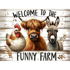 Farm Diamond Art Kits for Adults Animals- Chicken Cow Donkey - Diamond Painting