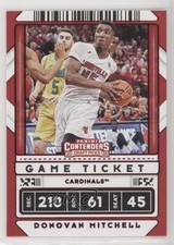 2020 Contenders Draft Picks Variation Game Ticket Red Donovan Mitchell #43 05db