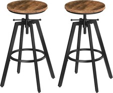 Height Adjustable Swivel Bar Stool, Counter Height Bar Stool Set of 2 Bar Stools