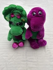 Barney And Baby Bop Plush Set Pair The Lyons Group Vintage 1992 Lot