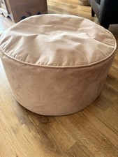 Next Opulent Velvet Pouffe In Rose Pink
