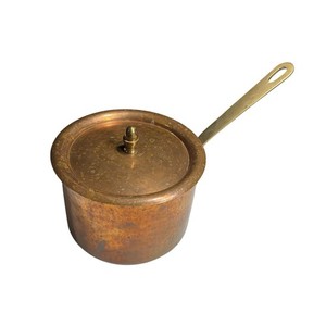 Williams Sonoma Vintage 6.5" Copper Pot SaucePan W Lid Made in France Cookware