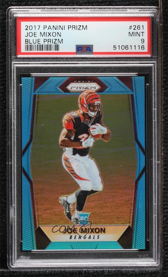 2017 Panini Prizm Rookies Light Blue 142/199 Joe Mixon PSA 9 MINT Rookie RC 02u0