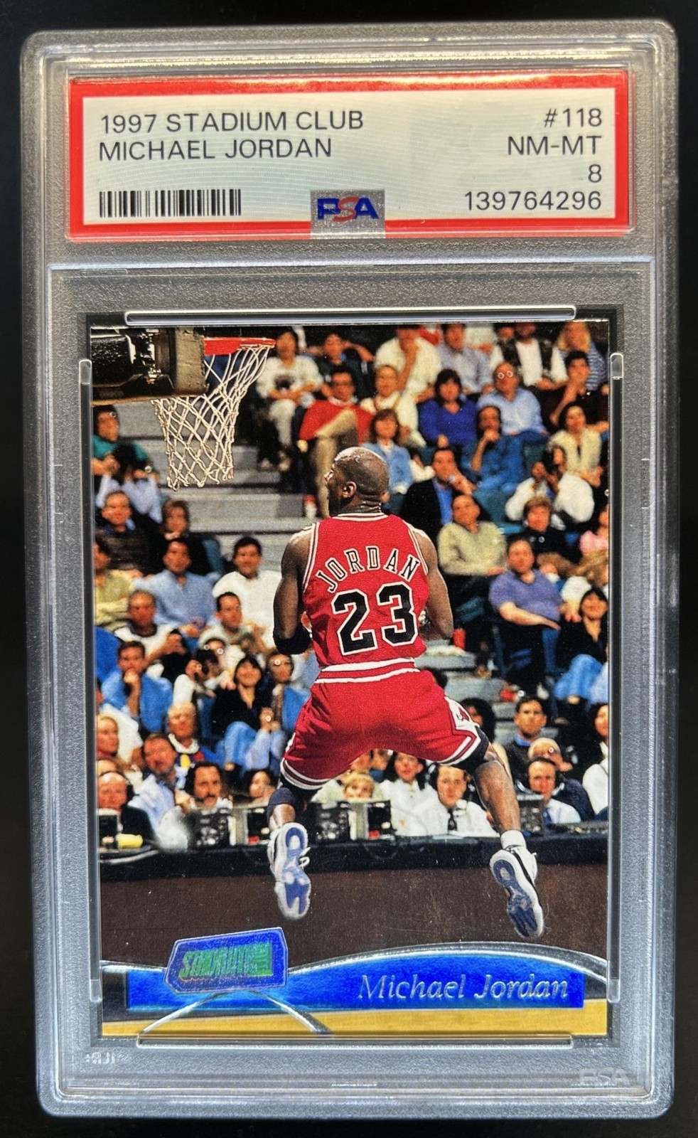 1997-98 Topps Stadium Club Michael Jordan #118 Bulls PSA 8