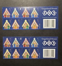 USPS 2013 Gingerbread Houses  2 Booklets Of 20 Stamps Total Of 40 Stamps MNH