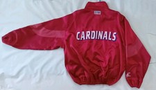 VTG LOGO ATHLETIC PRO LINE ARIZONA CARDINALS FULL ZIP WINDBREAKER JACKET SIZE XL