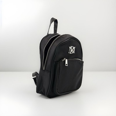 NWT Badgley Mischka Black Nylon Backpack with Front Zip Pocket BADGLEY MISCHKA Big Diamond Quilted Nylon Backpack NWT Black  main image 4