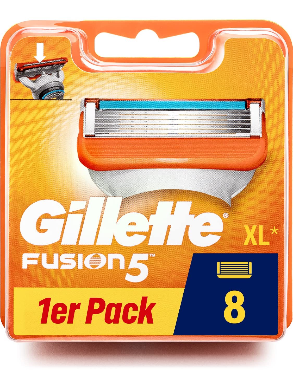 Fusion 5 Lame di Rasoio | 8 Ricambi Originali per Rasoio Uomo a 5 Lame