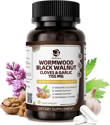 Lukaree 16-in-1 Wormwood Black Walnut Clove Cleanse for Humans Capsules   Natura