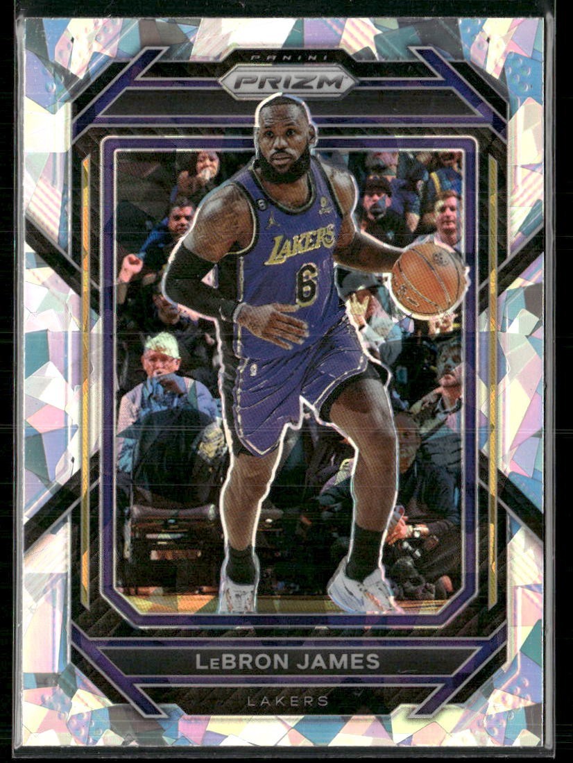 2022-23 Panini Prizm #134 LeBron James Silver Cracked Ice