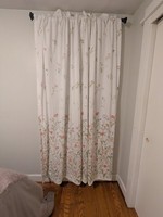 Laura Ashley May Garden Curtain Panels (2) 37 x 84 vintage new 