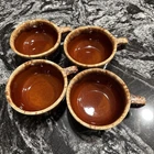 Hull Brown Drip Soup Mugs - Lot of 4 - No Lids - Pre-Owned