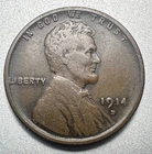 1914-D  LINCOLN CENT  FINE +   KEY DATE  #1813