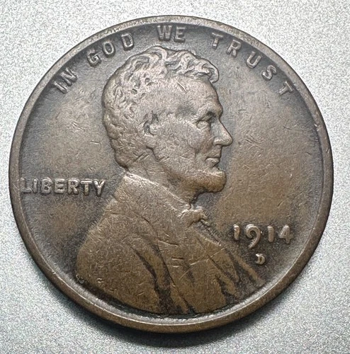 1914-D  LINCOLN CENT  FINE +   KEY DATE  #1813