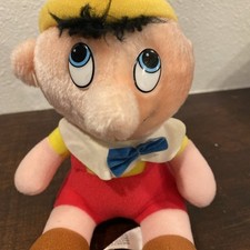 Vintage Walt Disney's Animated Film Classic Pinocchio Plush Stuffed Doll Toy 7"