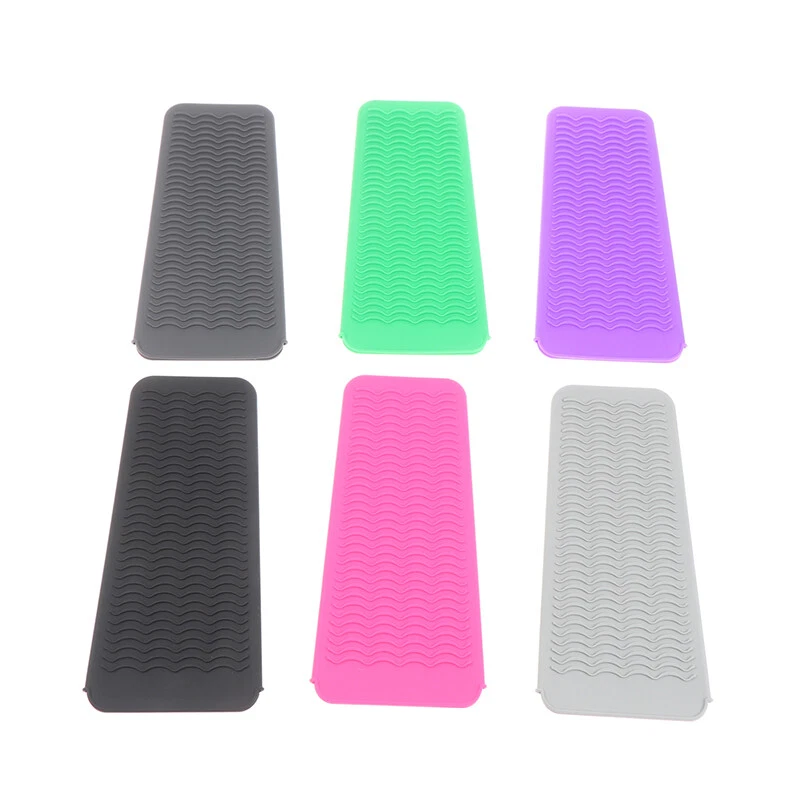 Heat Resistant Silicone Mat for Hair Tools, Curling Iron Mat Pouch