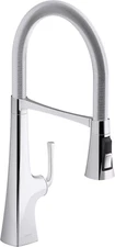 Kohler Graze Single Hole Pre Rinse Kitchen Faucet - K-22061-CP - POLISHED CHROME