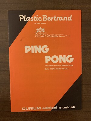 Plastic Bertrand - Ping Pong -musica su un rigo