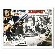 Advert Movie Film Slaughter Blaxploitation Jim Brown Crime Drama Framed Print