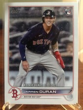 2022 Topps Update Jarren Duran #US118 RC BASE Rookie Debut Boston Red Sox