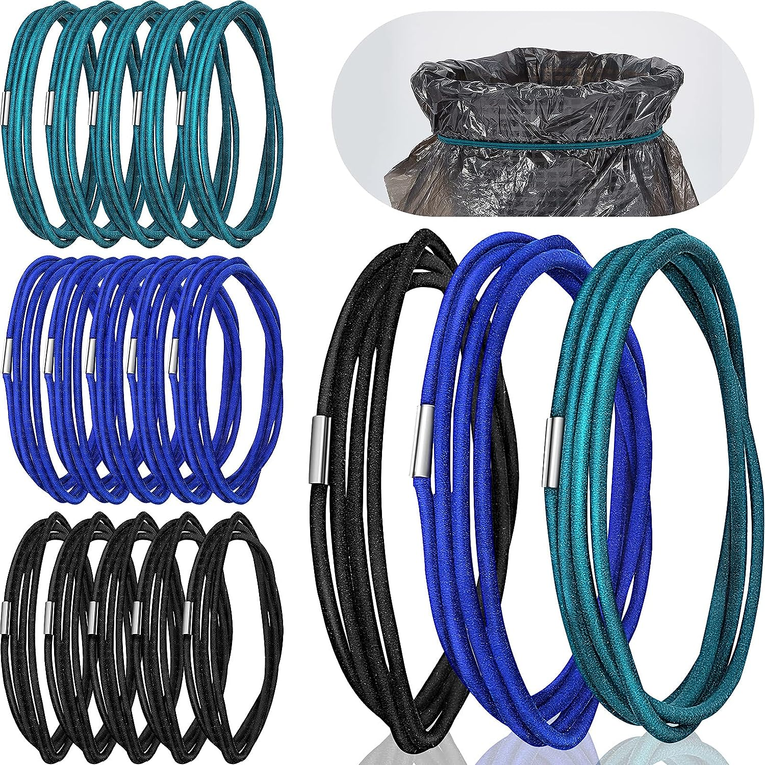 Elastic Trash Can Bands for Garbage Cans and Litter Boxes-image