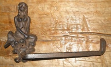 Cast Iron Antique Style Mermaid Toilet Paper Holder or Towel Bar Nautical Decor