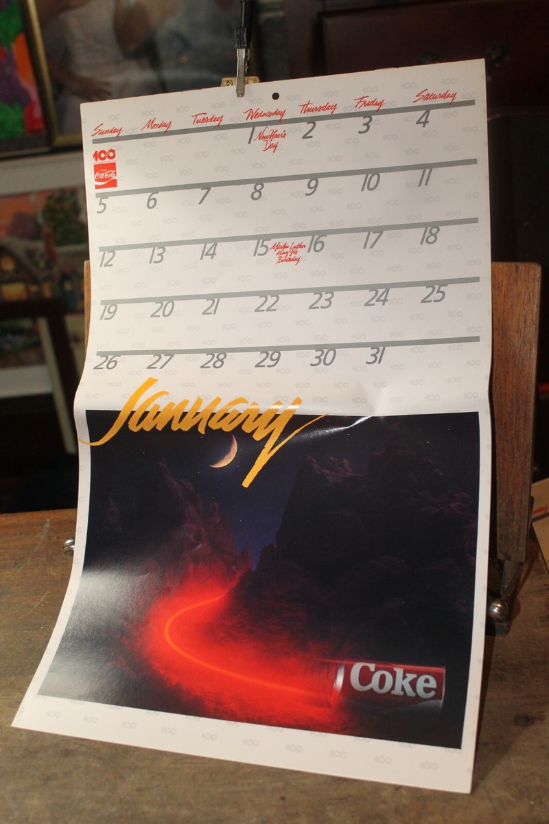 Vintage Coca Cola Coke 1986 Calendar 100 Year Anniversary | eBay