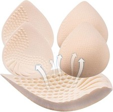 Bra Pads Inserts, 2 Pairs Latex Bras Inserts for Sports Bras, Bra Cups Inserts