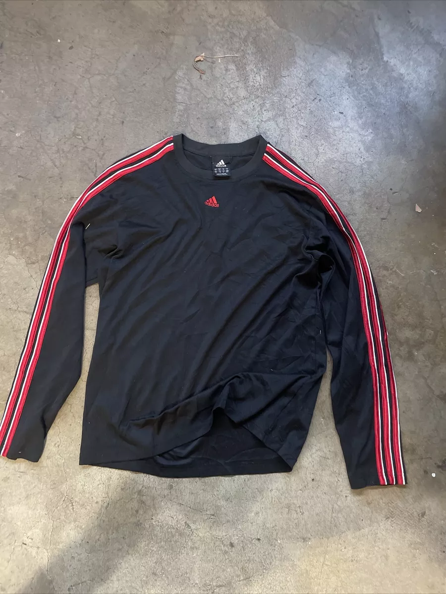 Adidas red cheap striped shirt