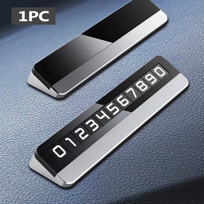 4.96''×1.18'' Car Auto Phone Number Card Parking Plate Hidden Temporary Parking