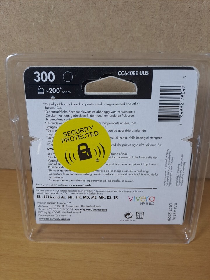 NEW Genuine Original HP 300 Black Ink Cartridge For ENVY DeskJet new-genuine-original-hp-300-black-ink-cartridge-for-envy-deskjet