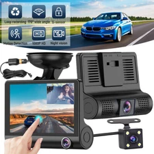 1080P Car DVR Dash Cam 3 Lens Front /Rear /inside Video Recorder Camera G-sensor