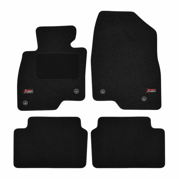 Velour FußMatten Automatten Mit Logo FüR Mazda 3 2013-2017 Bef. Rund-image