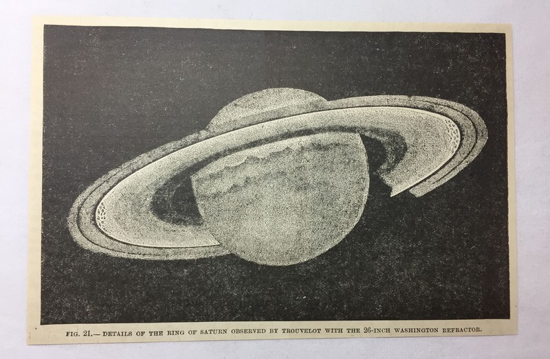 1887 magazine engraving ~ RING OF SATURN