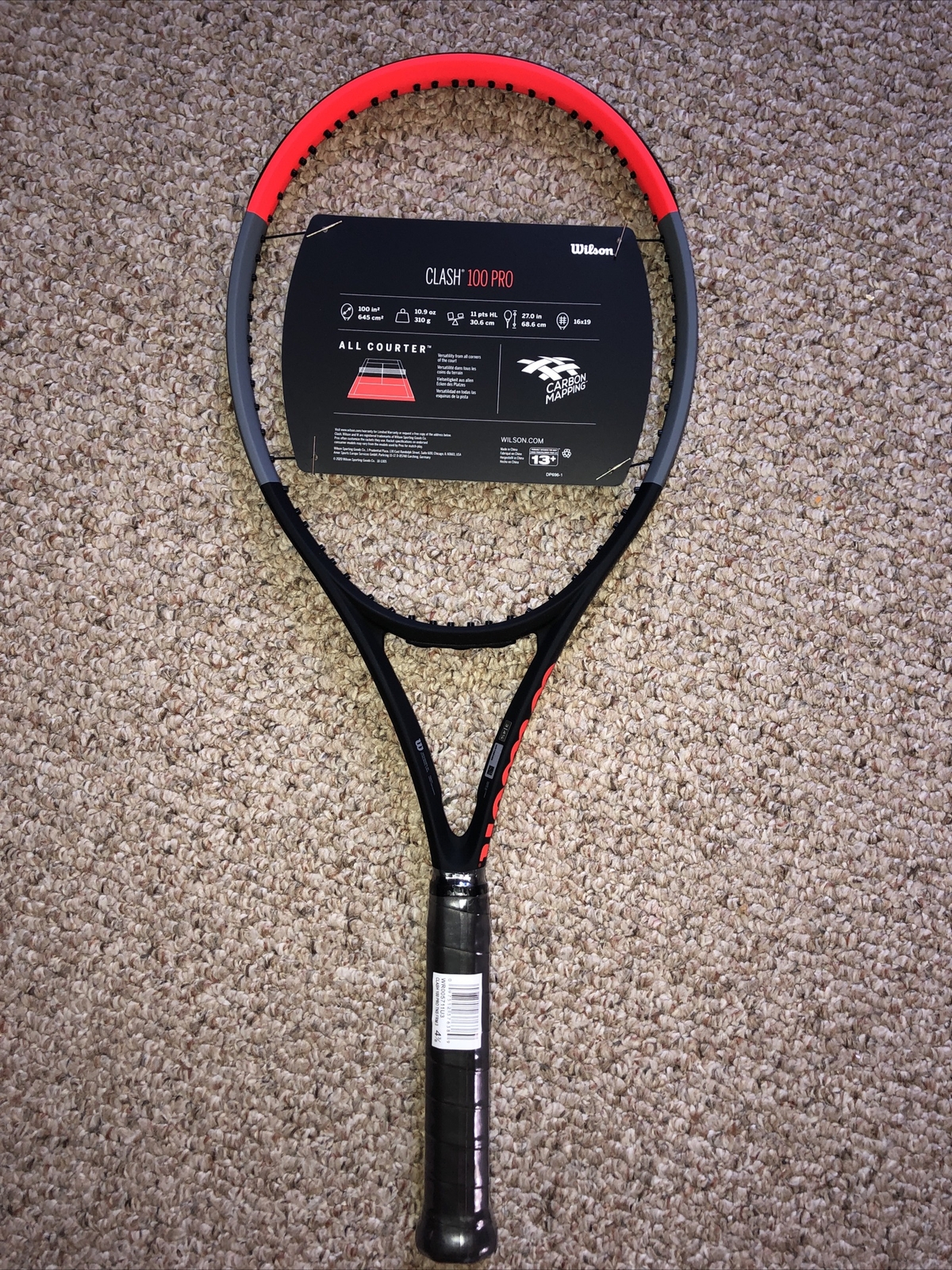 期間限定開催 輸入品 未使用 Wilson Clash プロテニスラケット 100 4 1 4インチグリップサイズ ブラックシンガット ラケットストリング 熱心な競技者に最適なアームフレン 信頼 Shkoder Net