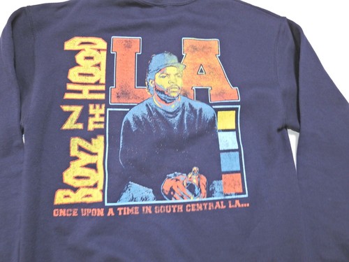 Boyz In The Hood Ice Cube Men's Blue Sweatshirt Size S Compton South Central LA - Picture 6 of 11